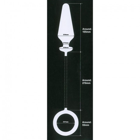 Силиконовое эрекционное кольцо с анальным плагом 4 inch Excellent Power
