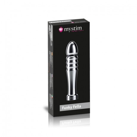 Ребристый фаллоимитатор электростимулятор Mystim Funky Fella Rill Dildo