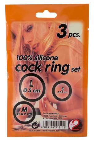Набор сверх эластичных эрекционных колец Cock Ring Trio
