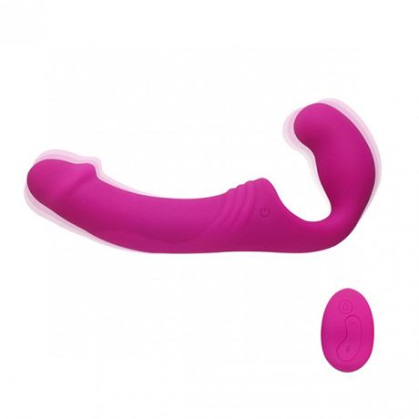 Вагинальный страпон без ремней с пультом управления