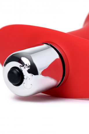 Анальная втулка из силикона с вибропулькой в основании Glam