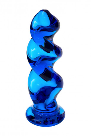 Стеклянный анальный массажёр спиралевидной формы Sexus Glass