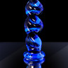 Стеклянный анальный массажёр спиралевидной формы Sexus Glass