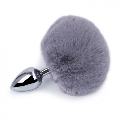 Анальная пробка с заячьим пушистым хвостиком