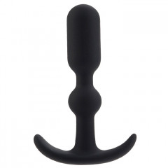 Анальный черный плаг с двойным расширением BOOTY CALL TEASER