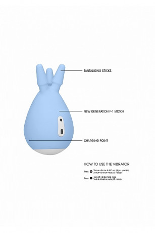 Клиторальный вибромасссажер с тремя закругленными наконечниками Luscious