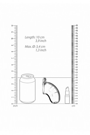 Мужской пояс верности со стимулятором уретры Cock Cage Model 15 Chastity