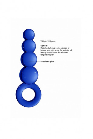 Анальный стимулятор в виде елочки из четырех звеньев разного размера Chrystalino Tickler