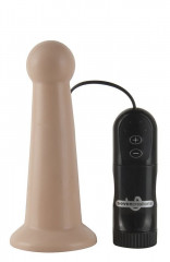 Телесная анальная пробка с вибрацией