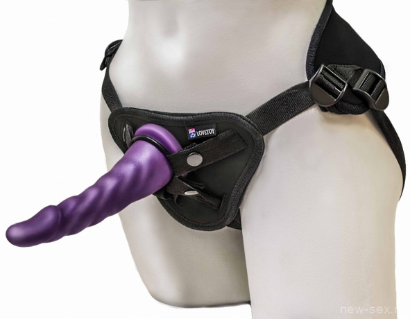 Страпон UNI strap 6 Harness с двумя насадками