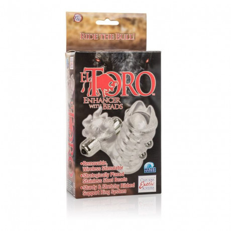 Утолщающая вибронасадка с клиторальным кроликом EL TORO