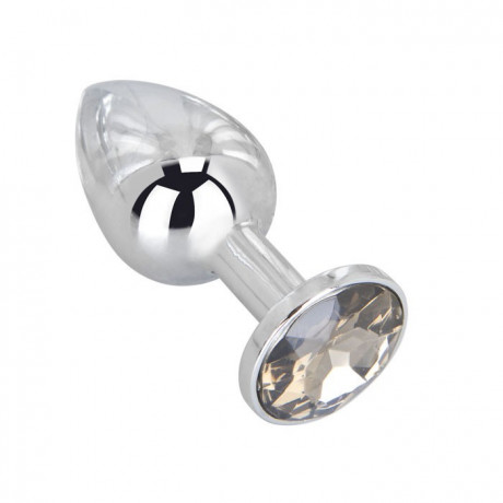 Мини-плаг из стали с кристаллом SILVER RAIN