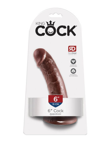 Фаллоимитатор реалистик на присоске King Cock 6 Cock Black