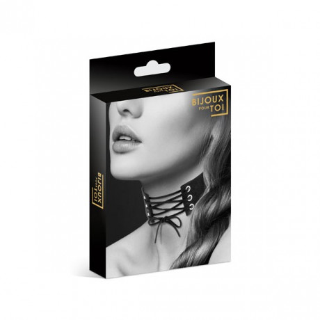 Ошейник чокер со шнуровкой CHOKER LACET NOIR