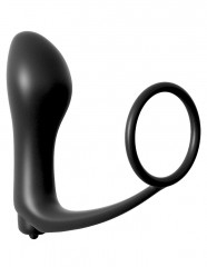 Анальная вибропробка с эрекционным кольцом Ass-Gasm Cockring Vibrating Plug