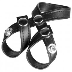 Разделитель мошонки из искусственной кожи на клепках