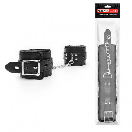 Черные оковы с мягкой подкладкой