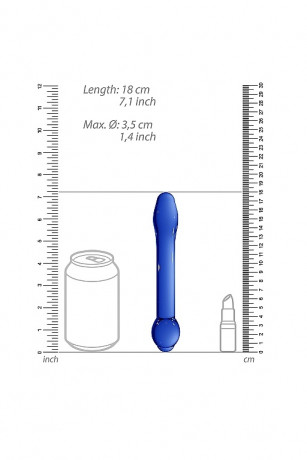 Двойной универсальный стимулятор из стекла с ярко выраженной головкой Chrystalino Treasure