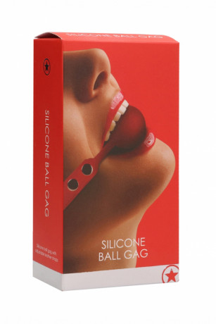 Кляп небольшого размера из цельного шарика с ремешком Silicone Ball Gag