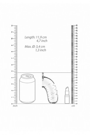 Мужской пояс верности со стимулятором уретры Cock Cage Model 16