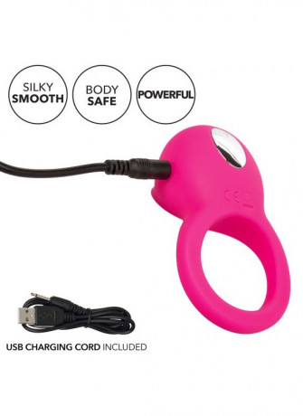 Перезарежаемое эрекционное кольцо Silicone Rechargeable Teasing Tongue Enhancer