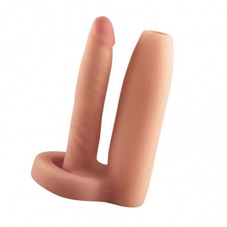 Увеличивающая пенис насадка для двойного проникновения Girth Gainer