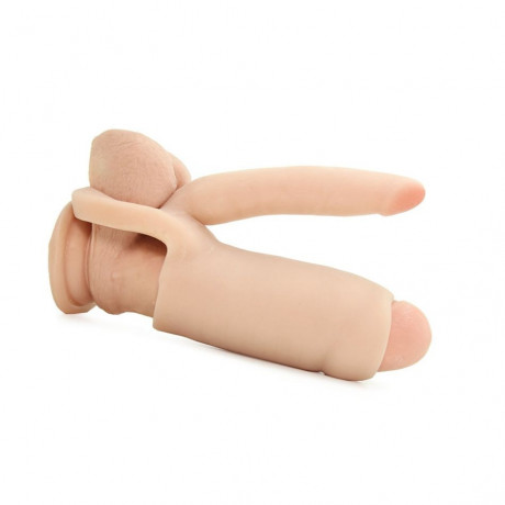 Увеличивающая пенис насадка для двойного проникновения Girth Gainer