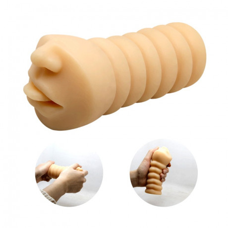 Мужской мастурбатор в виде ротика с язычком Miranda