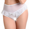 Эротические белые трусики с высокой посадкой Lana