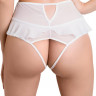 Эротические белые трусики с высокой посадкой Lana