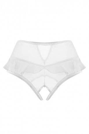 Эротические белые трусики с высокой посадкой Lana