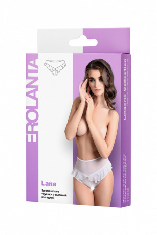 Эротические белые трусики с высокой посадкой Lana