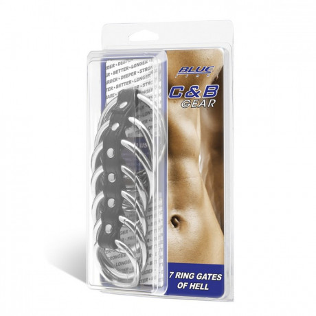 Тяжелый хомут на пенис с 7 кольцами