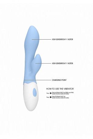 Вибратор кролик эргономичной формы с особым изгибом Sunset