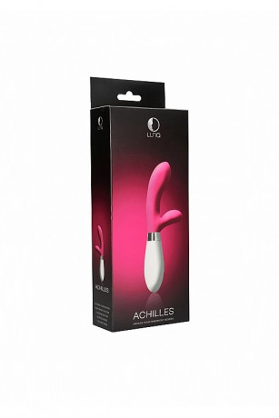 Вибромасссажер с закругленной головкой и гибким клиторальным отростоком Achilles